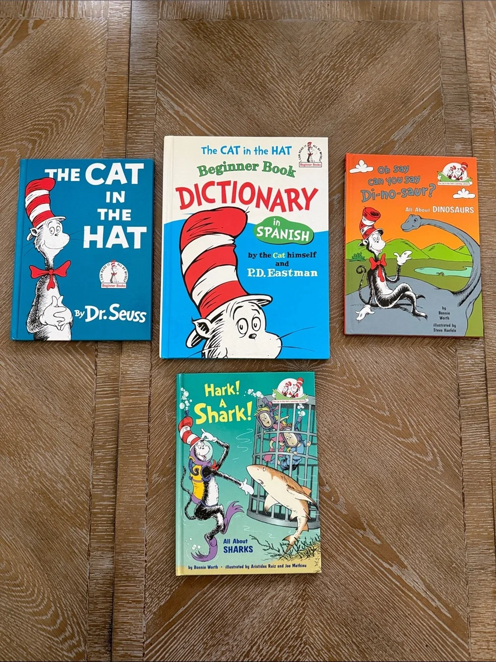 Dr. Seuss Cat in the Hat Hardcover Book Lot of 4 | Beginner Books & Learning Lib